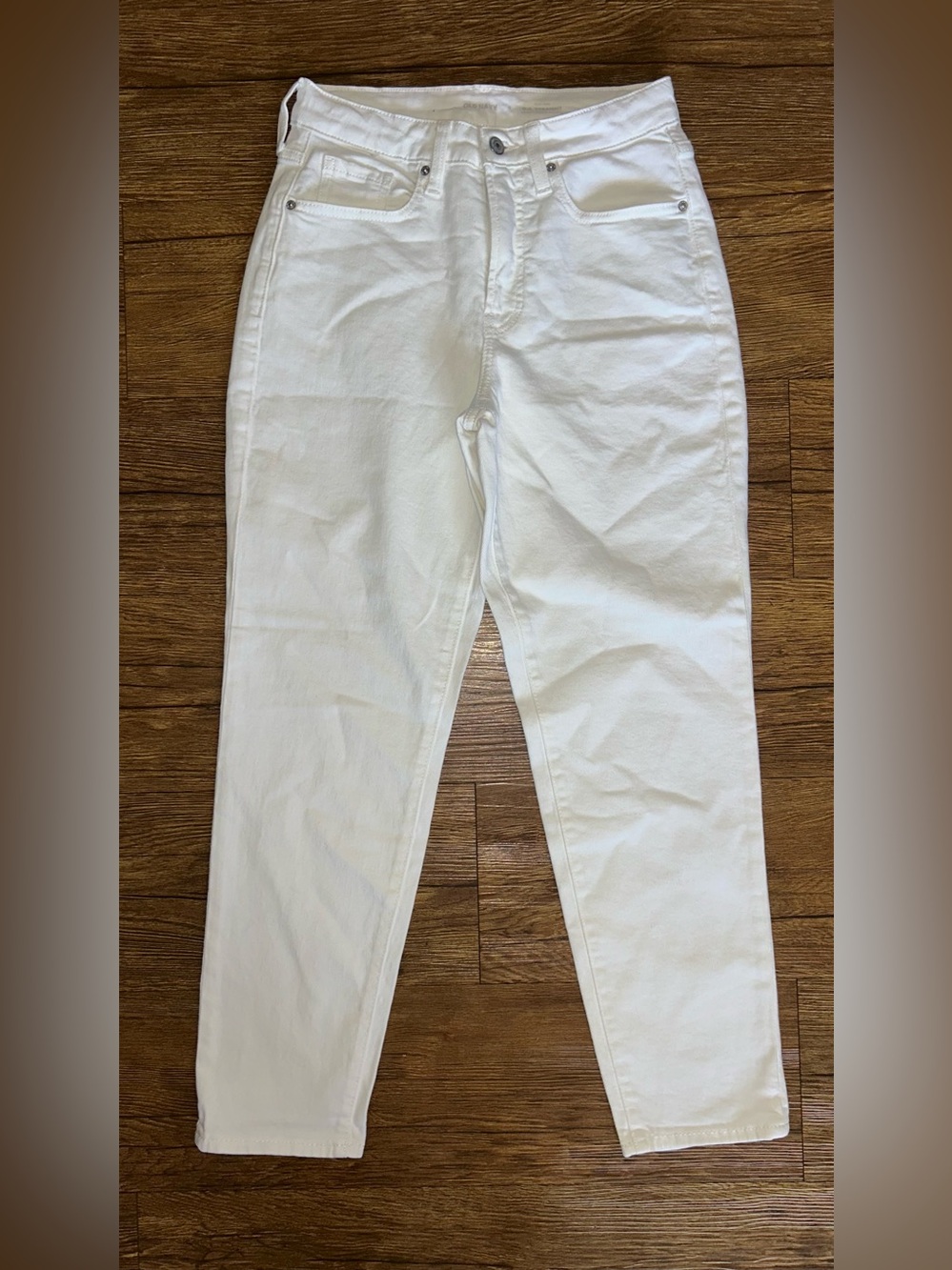 Old Navy Women's High-Waist O.G Straight White Jeans